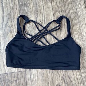 Lululemon Free To Be Wild Black Strappy Sports Bra